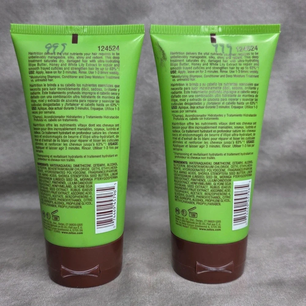 (X2) Zotos Hairtrition 3-Minute Deep‎ Moisture Treatment 5.1 fl oz